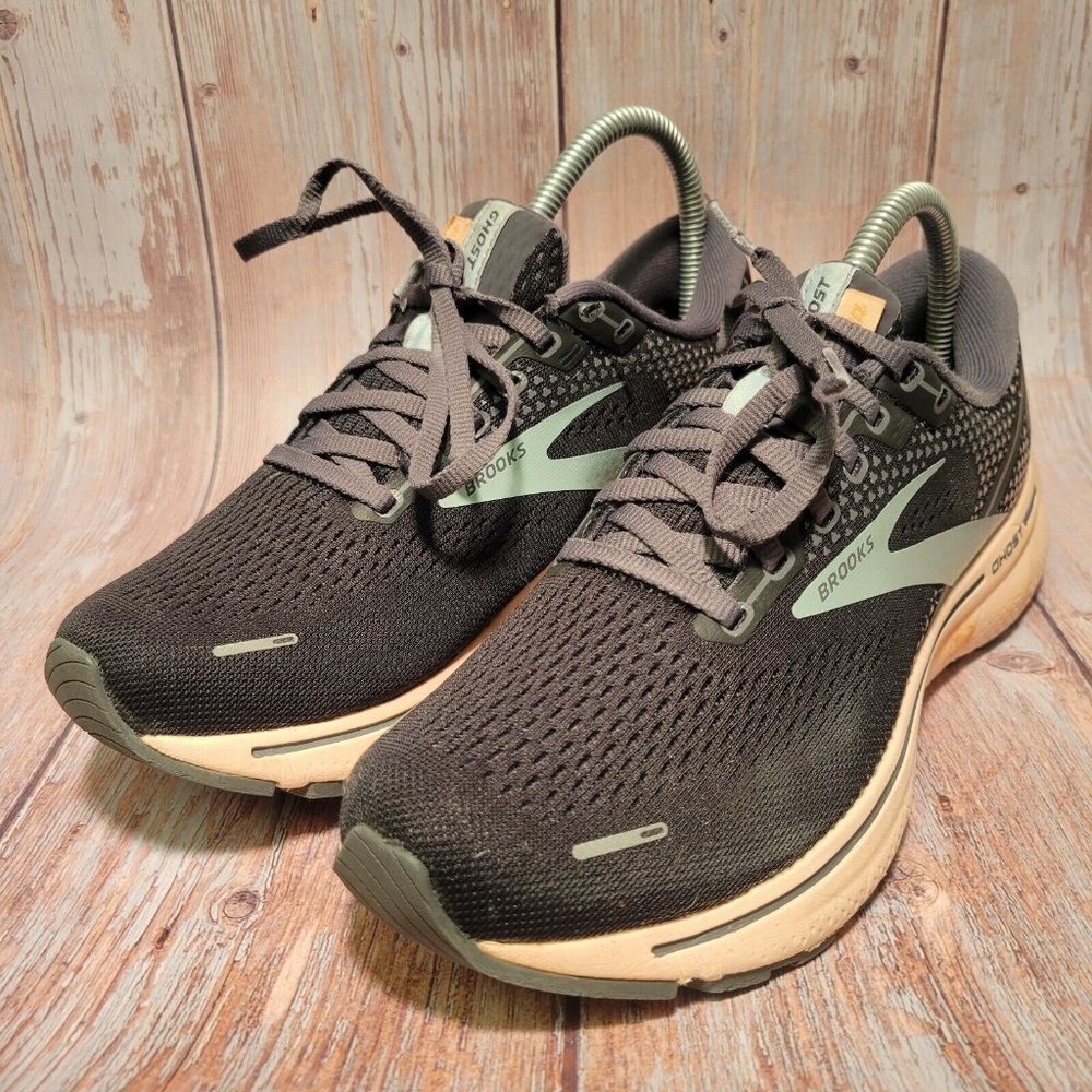 Brooks Ghost 14 1203561B026 Womens Running Shoes Black Pink Size 8.5